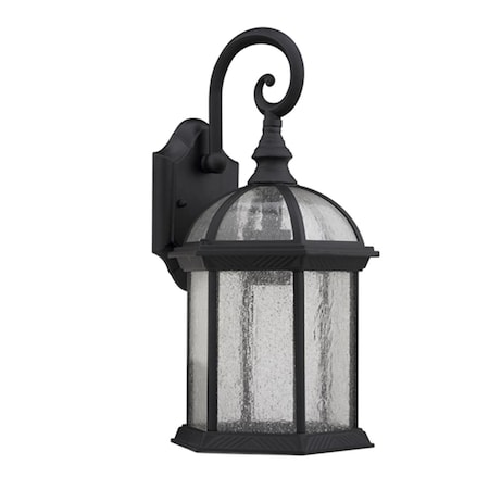 Supershine 19 in. Lighting Havana Divine Transitional 1 Light Black Outdoor Wall Sconce - Textured Black SU2542855